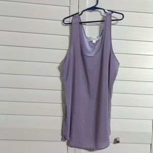 Lavender sheer sleeveless top